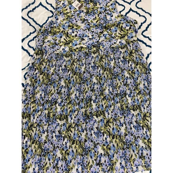 NWT J. Jill Women's Granite Watery Bloom Sleeveless Dress - XLP - Picture 2 of 12
